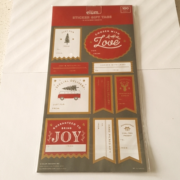 🎅🏼 100 Stickers Gift Tags (10 Sheets) - Picture 13 of 17